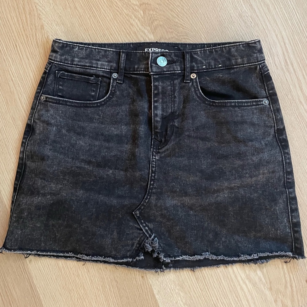 Black Denim Skirt